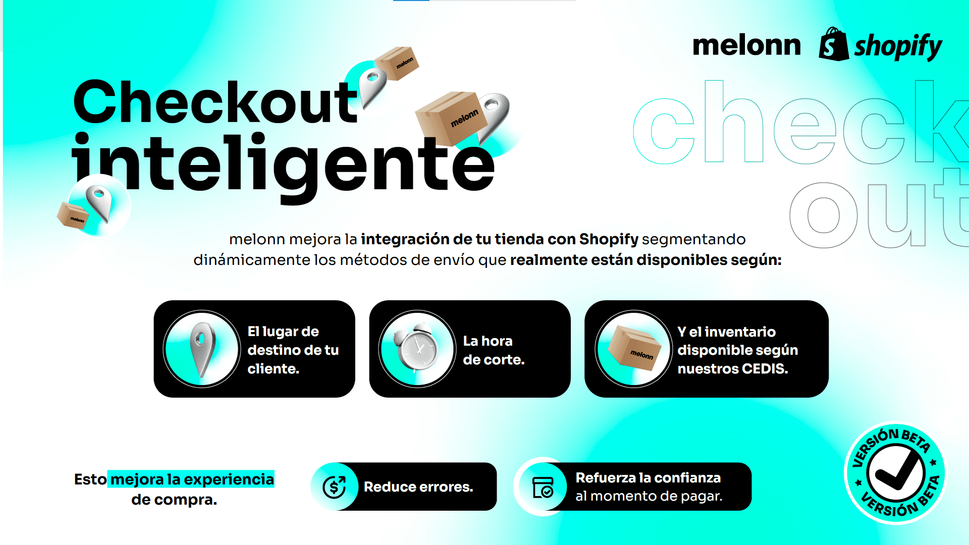 Checkout Inteligente en Shopify — Melonn segmenta métodos de envío dinámicamente