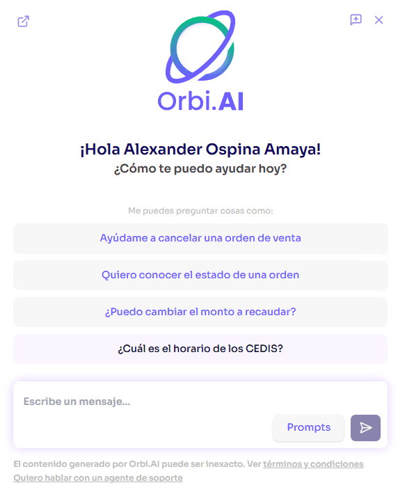 Orbi.AI — asistente inteligente dentro de Órbita
