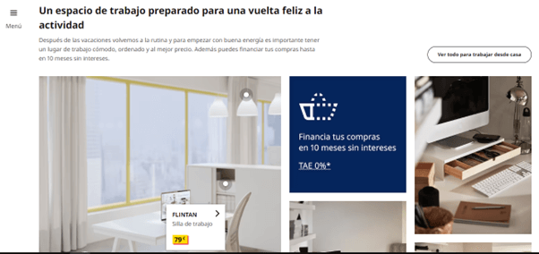 Ejemplo producto en uso Fuente IKEA