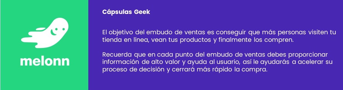 Cápsulas geek embudo de ventas