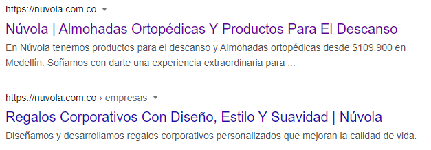 Títulos y descripciones Núvola